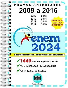 Enem 2024 Provas Anteriores 2009 A 2016 + Gabarito Oficial