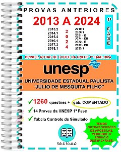 Unesp 1 Fase Provas 2013 A 2024 Gabarito Comentado