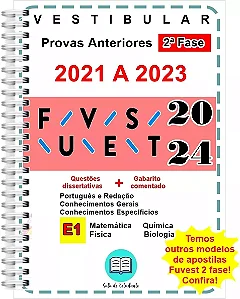 Fuvest 2 Fase Exatas 2021 A 2023 + Gabarito Comentado