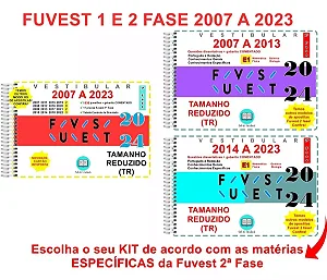 Tr Fuvest 1 E 2 Fase 2007 A 2023 Exatas + Gabarito Comentado
