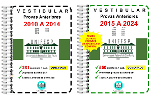 Unifesp 2024 Provas 2010 a 2024 + Gabarito Comentado