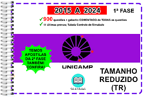 Unicamp TR 1ª Fase Provas 2015 A 2024+ Gabarito Comentado
