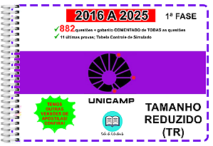 Unicamp TR 1ª Fase Provas 2016 A 2025 Gabarito Comentado