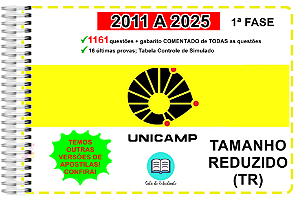 Unicamp TR 1ª Fase Provas 2011 A 2025 Gabarito Comentado