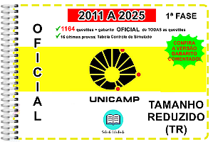 Unicamp TR Provas 1º Fase 2011 A 2025 Gabarito Oficial