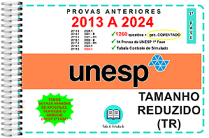 Unesp TR 1ª Fase Provas 2013 A 2024 Gabarito Comentado