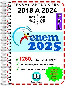Enem PPL Provas 2018 a 2024 Gabarito OFICIAL