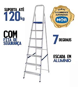 ESCADA ALUMÍNIO 7 DEGRAUS MOR