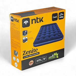 COLCHÃO INFLÁVEL NAUTIKA ZENITE CASAL C/ INFLADOR INCORPORADO SUPORTA 300KG