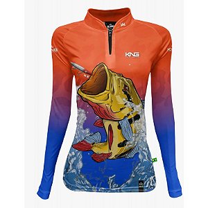 CAMISETA DE PESCA KING UV+50 KFF620N (FEMININA) TUCUNARÉ LANÇAMENTO!