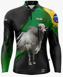 CAMISETA DE PESCA KING UV+50 KD00531N "REI DO GADO" (BOI)