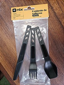 KIT TALHERES PLASTICO PRETO NTK