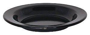PRATO FUNDO ESMALTADO PRETO