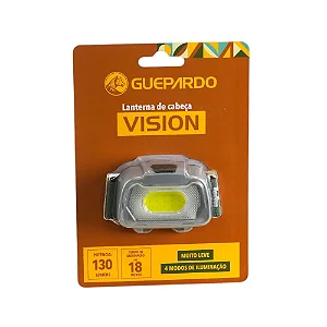 LANTERNA DE CABEÇA GUEPARDO VISION LED COB 130 LUMENS