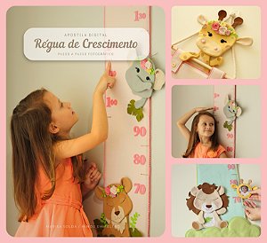 02# Apostila Digital Régua de Crescimento infantil Safari em Feltro