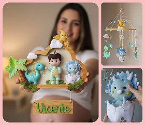 01# Coleção Completa Dino Baby no Reino dos Feltro-ssauros | Apostila Digital de moldes para Feltro