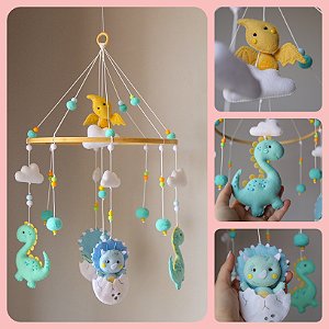 02# Apostila Digital Móbile de Berço Dino Colors em feltro