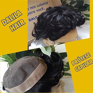 PRÓTESE CAPILAR MASCULINA  CABELO HUMANO DALILA HAIR