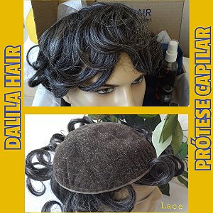 PRÓTESE CAPILAR MASCULINA EM LACE CABELO HUMANO DALILA HAIR