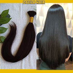 CABELO HUMANO NA LIGA MALASIANO 90G LISO 60CM