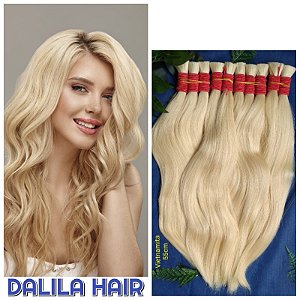 Cabelo Humano Vietnamita Loiro Claríssimo de 55cm na Liga
