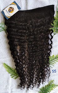 Aplique personalizado 55 tic tac cabelo humano cacheado caipira