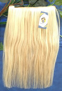 APLIQUE TIC TAC DE CABELO HUMANO LOIRO CLARO COM LOIRO DOURADO PRAIANO