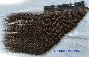 APLIQUE TIC TAC FIO INVISIVEL CABELO BIO FIBRA CACHEADO DE 80CM