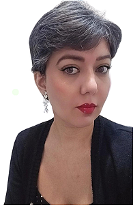 PERUCA ANGÉLICA CABELO ORGANICO SEMELHANTE AO HUMANO CASTANHO ESCURO COM GRISALHO