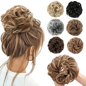 Coque aplique penteado elegante mais volume Cabelo Elástico Sintético xuxinha Dalila Hair