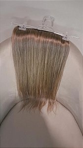 Aplique Tic Tac Loiro Pérolado 90G Cabelo humano Vietnamita