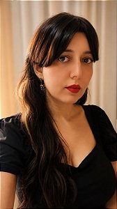 Franja aplique de cabelo natural humano com tic tac