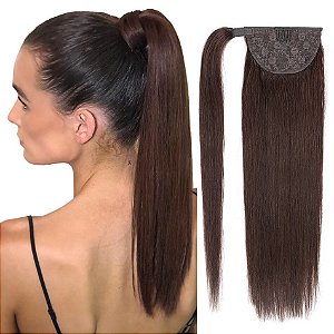 Rabo de Cavalo Cabelo Humano com Velcro 60g Varias Cores