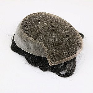 Prótese Capilar Masculina Lace e Silicone Cabelo Humano Dalila Hair