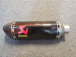 PONTEIRA AKRAPOVIC EM CARBONO (60mm) - NOVA