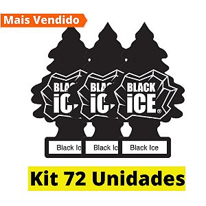 Frete Grátis | Kit de 72 Unidades Little Trees Black Ice no Atacado |R$ 5,99 a Unidade c/ Frete Grátis