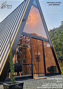 Chalé, Cabana Alpina  CRISTAL - (40m2)      (KIT)
