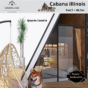 Cabana Illinois    Uteis 40,5m2  ( Com Beirial  58,5m2)
