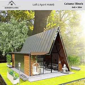 Cabana Illinois   ( Alto Padrão )   Apart-Cabin   36 m2