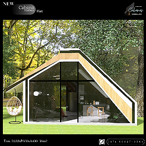 Chalé, Cabana Matheu flat 36m   - Exclusivo SOMBRA e MIX