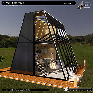 GLASS _ Loft 60m Cabana A Frame Moderna
