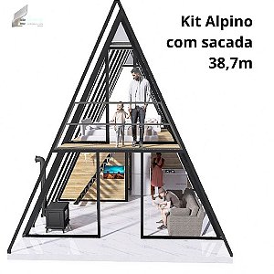 KIT Estrutura Metálica p/Chalé 38,7m (Monte e revista você mesmo)