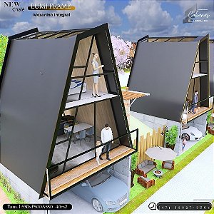 Chalé LUMI FRAME - CABANA Moderna com 43% mais espaço  40m úteis