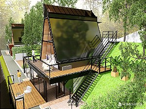 Cabana Shomali  Projeto Especial Elevador 3 paradas  (Area Total 110m2 )