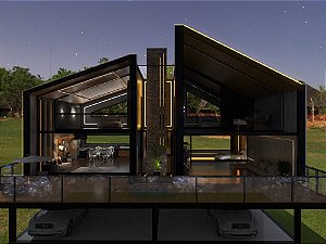 Cabana Moderna  Escandinava  300m2  /  Com 3 Suítes