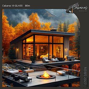 CASA Hi-Glass c/ 1 Suite + 1 Quarto + WC Social 8x10 = 80m2 com beiral