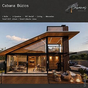Cabana Búzios 3quartos + Mezanino = ( área útil 125m , total 155m )