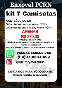 Combo 7 camisetas Aluno PCRN