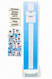 Quadro de Rotina Visual Vertical com Porta Fichas | Autonomia, Organização e TEA
