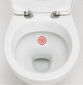 Alvo do Xixi para Vaso Sanitário Adesivo Impermeável 8x8 cm Infantil